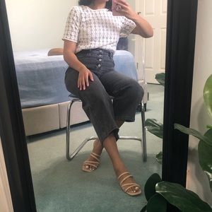 Cream colored flowered top